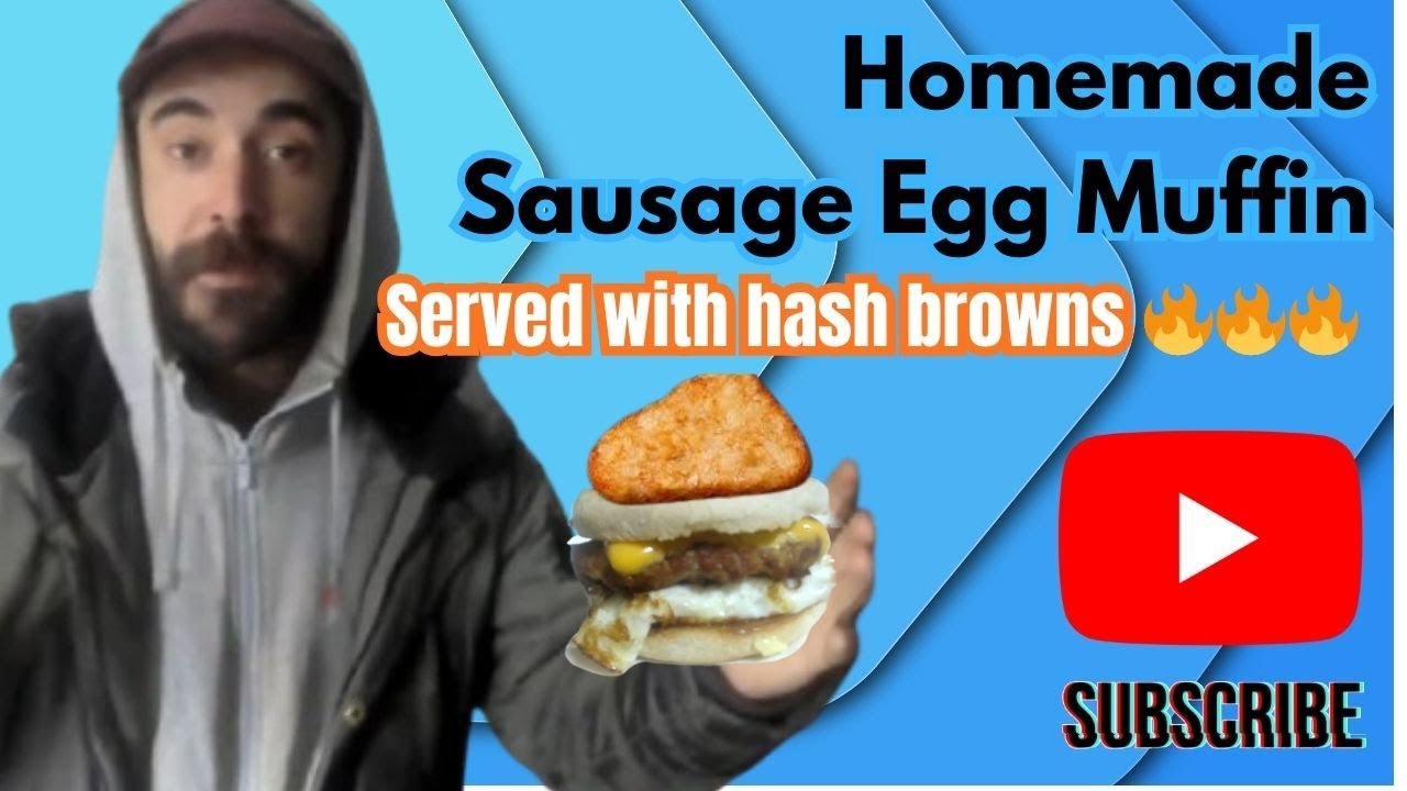 I try to make a homemade sausage egg mcmuffin #cooking