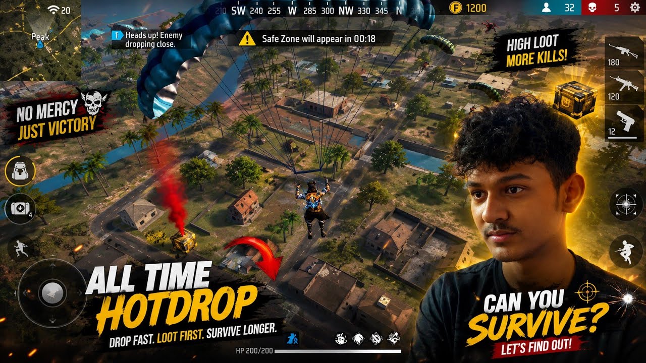 WELCOME TO ALL TIME HOTDROP CLOCK TOWER | FREE FIRE