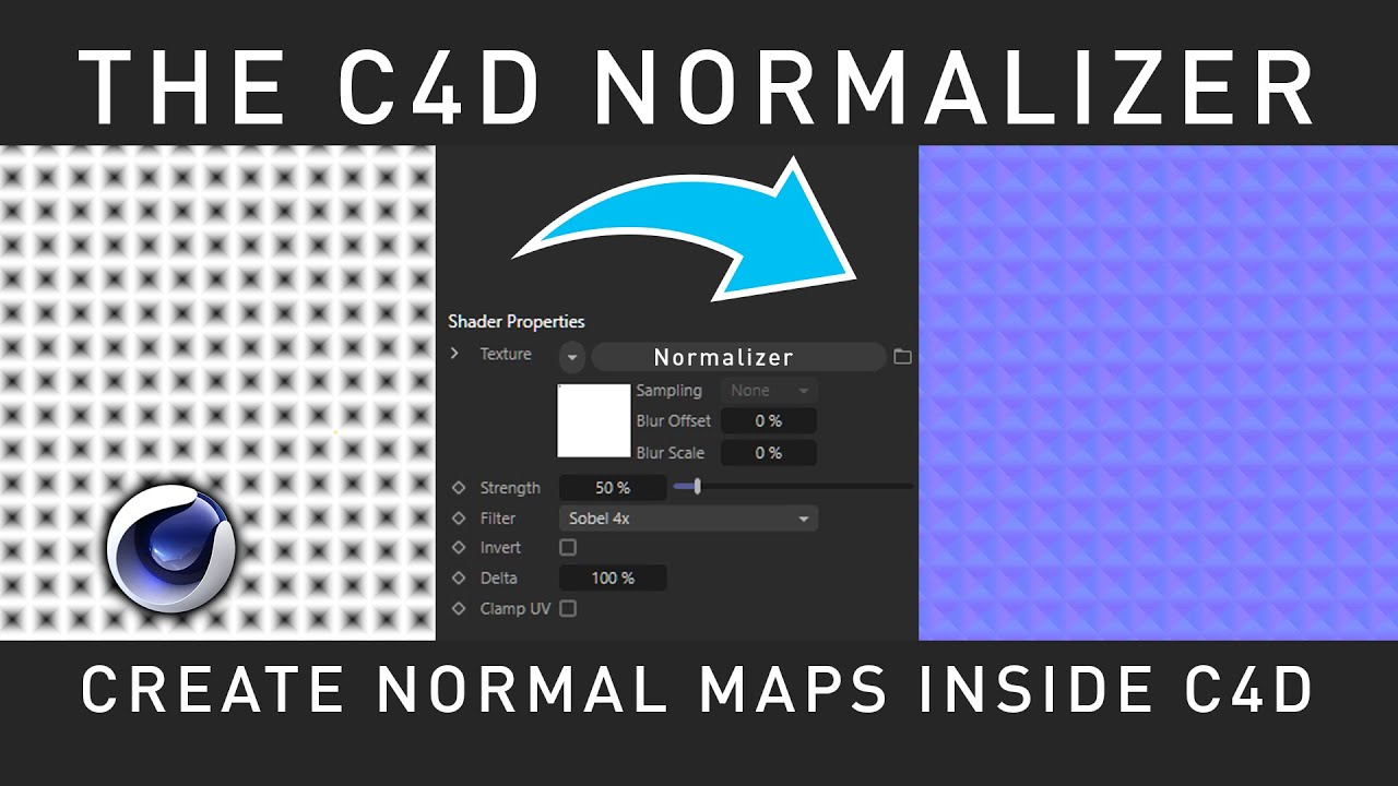 Silverwing Quick Tip: Create Normal Maps using C4Ds Normalizer