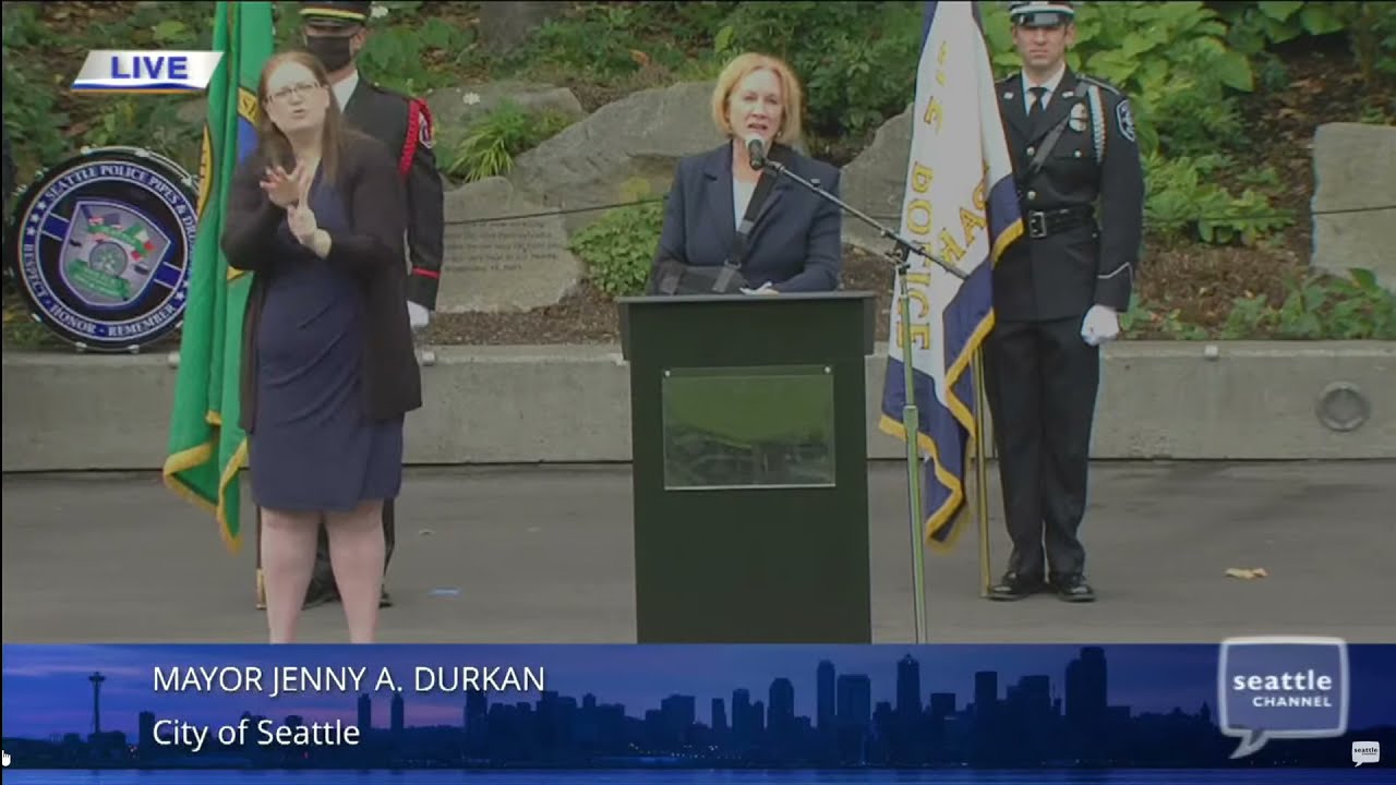 Officials hold 9/11 memorial ceremony at Seattle Center to mark 20 years since attacks