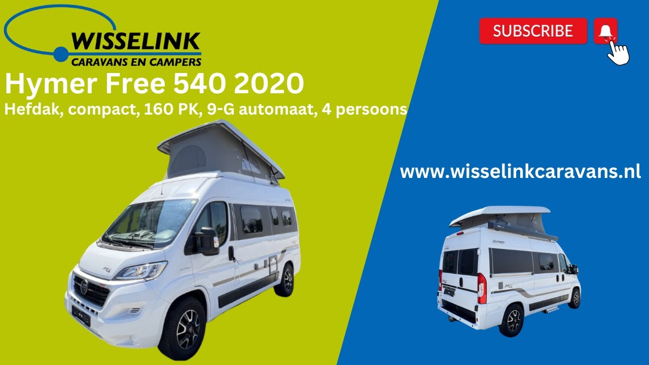 HYMER Free 540 2020 | COMPACTE 4 PERSOONS KWALITEITS BUSCAMPER VOL IN DE OPTIES 9-G AUTOMAAT 160 PK!