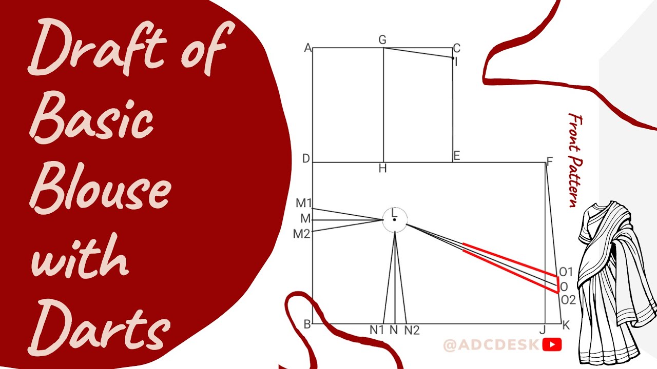 Blouse Drafting - Draft of Basic Blouse with Darts | ADCDesk
