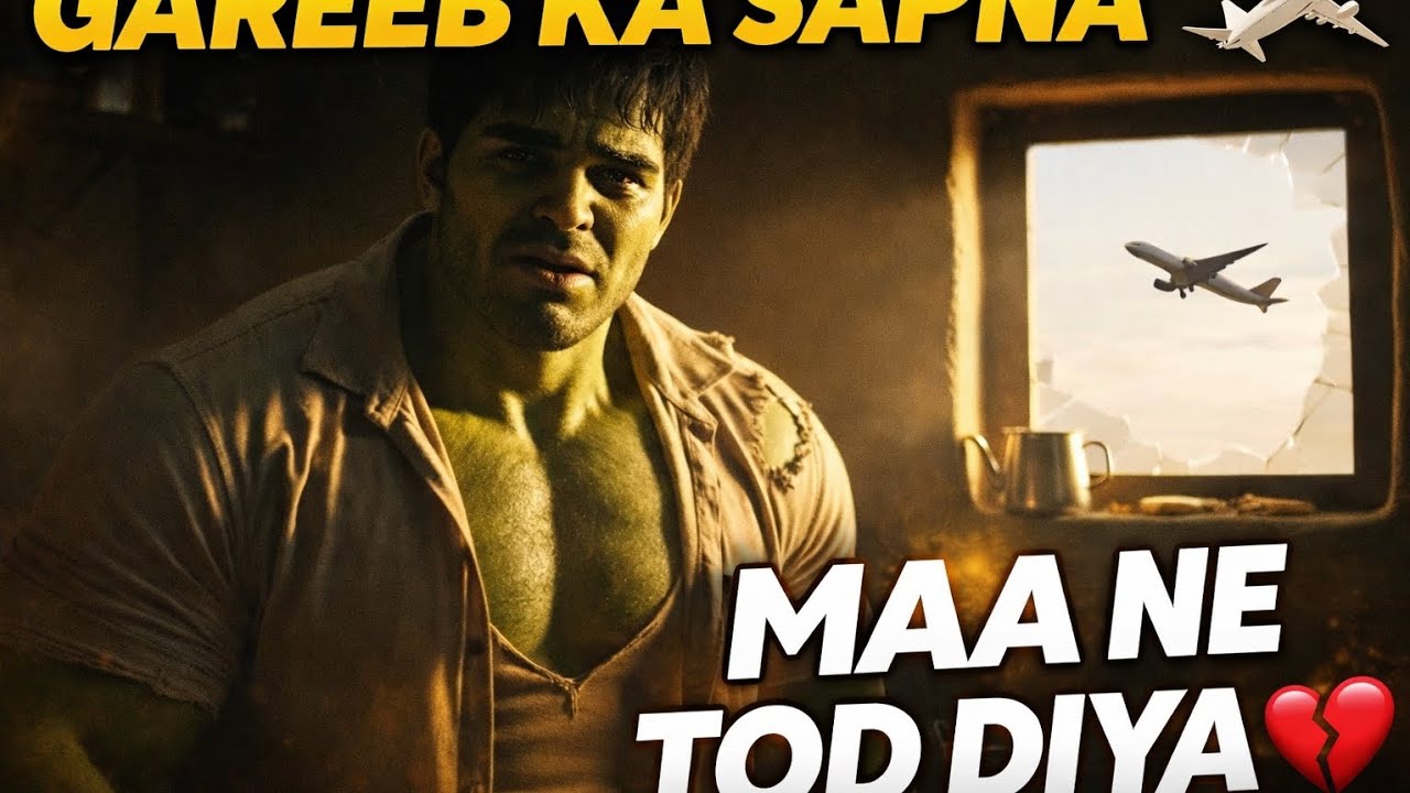 &ldquo;Gareeb Hulk Ka Sapna ✈️ | Maa Ne Tod Diya 💔 | Emotional Desi Story&rdquo; #halkustory 