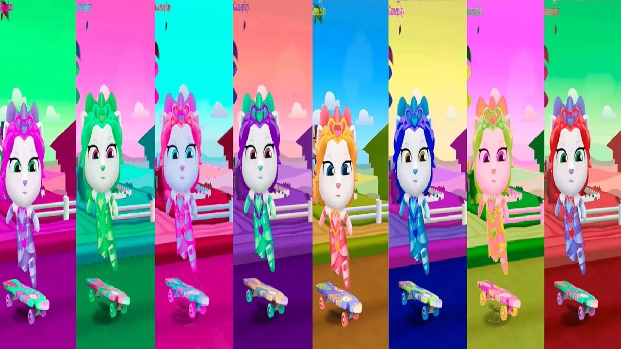 Colors ReactionTalking Tom Gold Run NEW UPDATE PARTY PARADE New Character Valentine Angela Gameplay