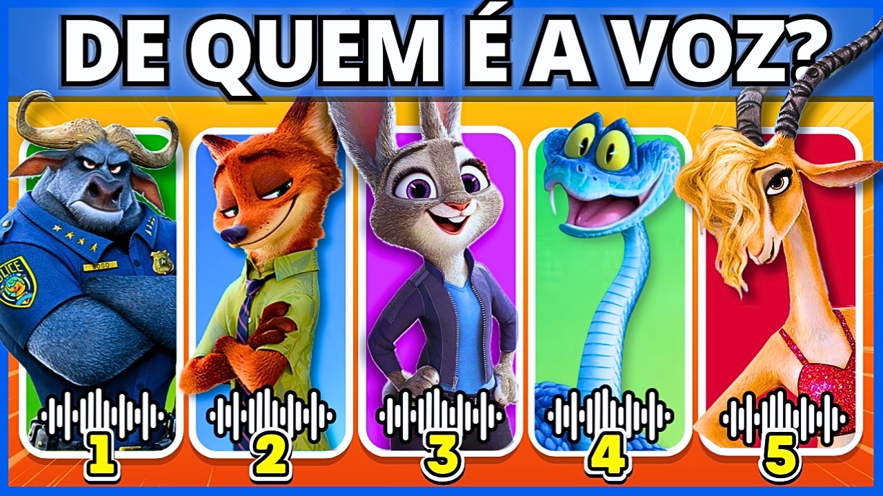 🐰🦊🎶 ZOOTOPIA 2 | De quem é a voz? | Só quem é fã vai acertar todas vozes! | #buuquiz #quiz