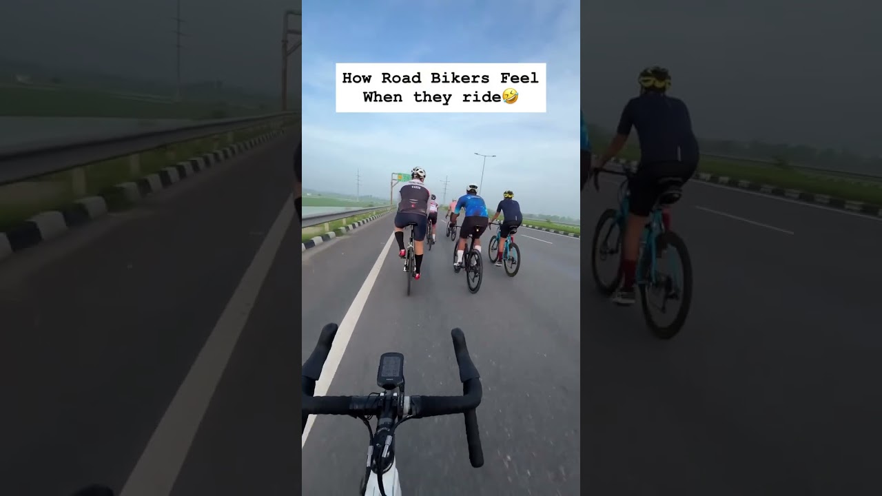When you ride road bike 🤣 #youtubeshorts