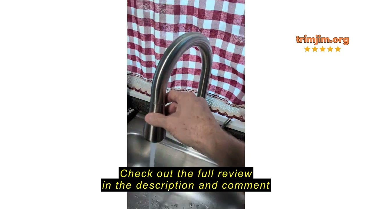 Review SOEBIZ Kitchen Faucets with Pull Down Sprayer, High Arc Single Handle Stainless Steel Commerc