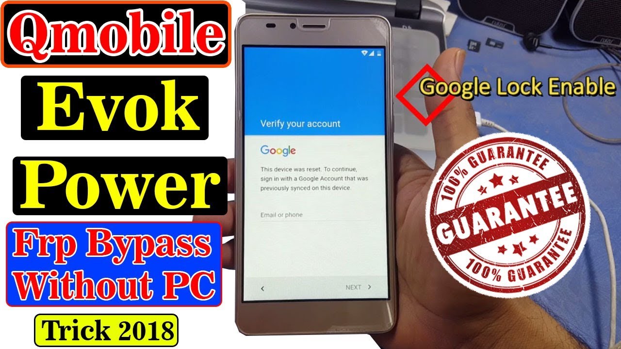 Qmobile Evok Power Google Account Bypass 7.0 ✅ Without PC ✅ 2018