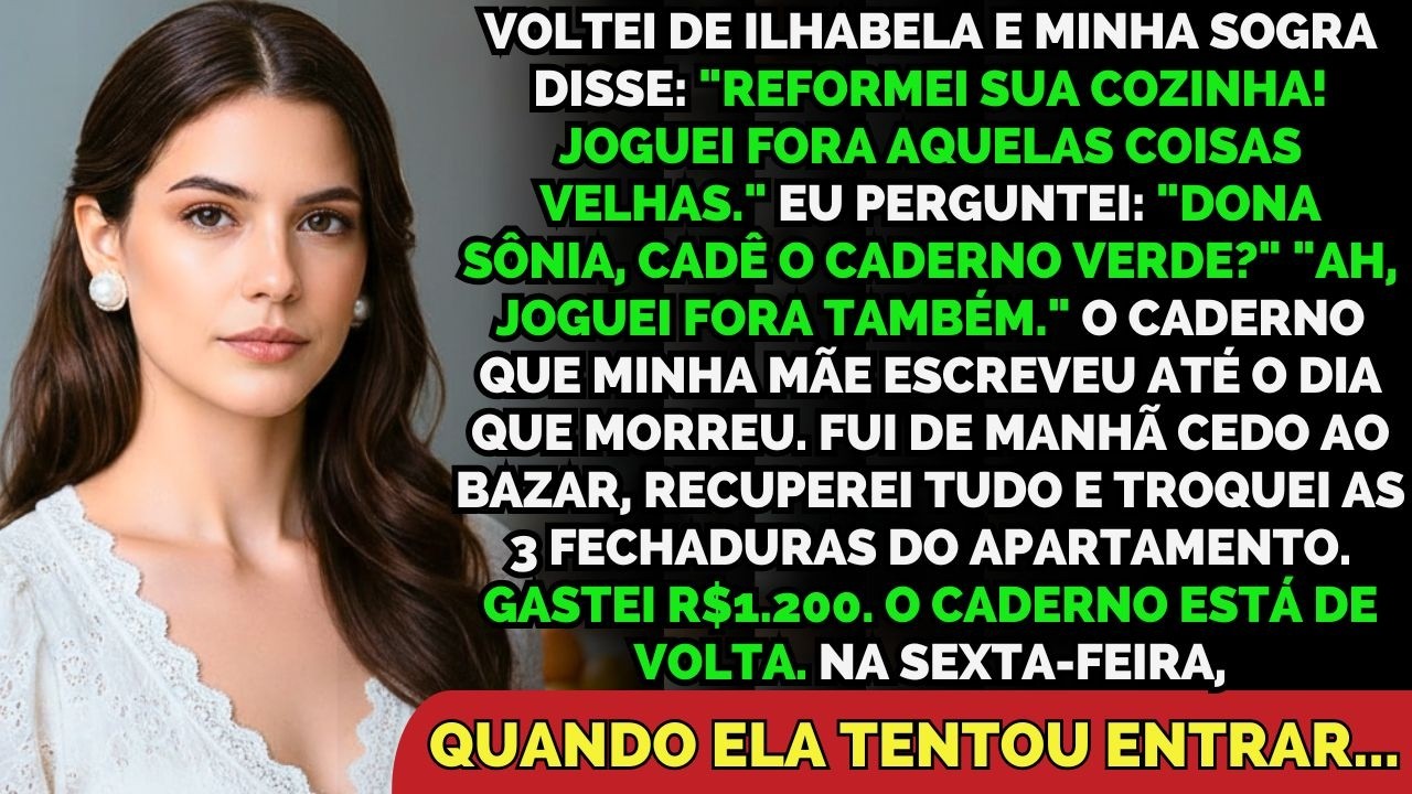 Minha Sogra Reformou Minha Cozinha E Quase Jogou Fora O Caderno De Receitas Da Minha Mãe...