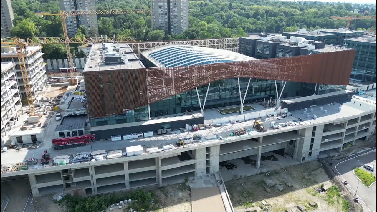 Prokop - železnička stanica Beograd centar - dron snimak