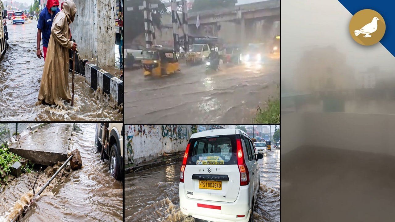 Hyderabad receives heavy rain, Waterlogging reported in several areas