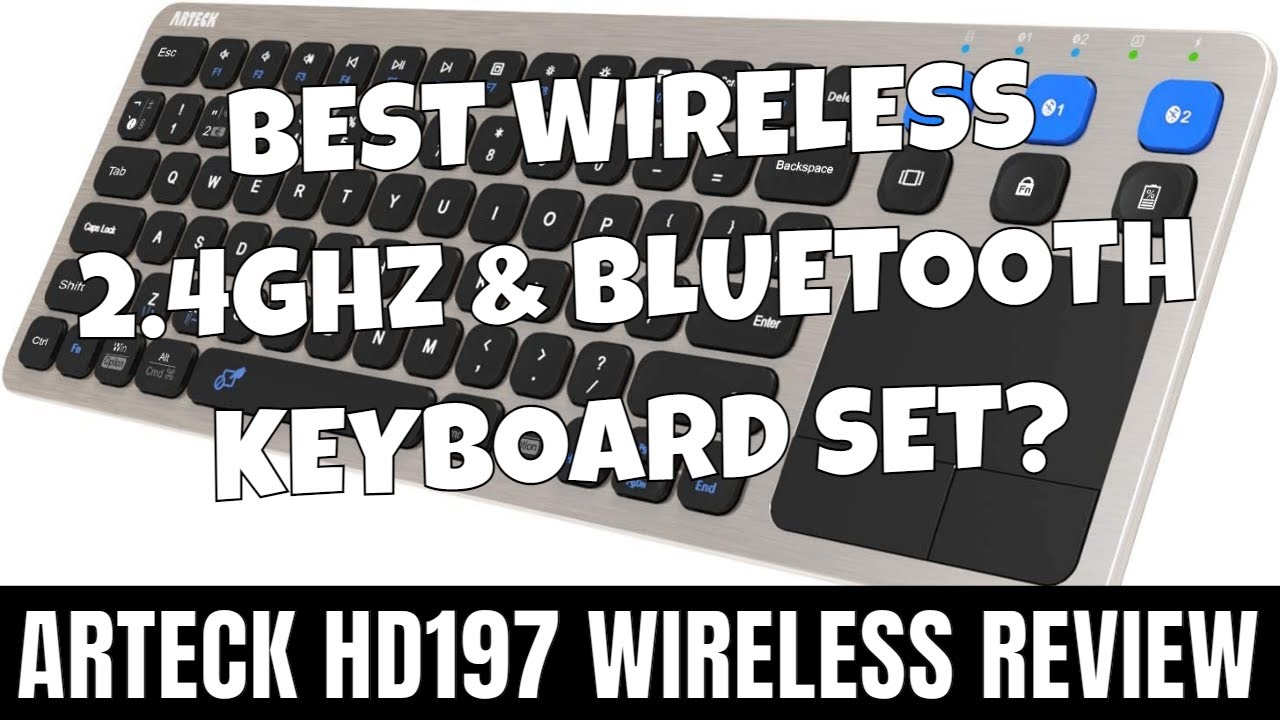 Logitech K400 K780 Alternative Arteck HD197 Multi Device USB Bluetooth Keyboard & Trackpad