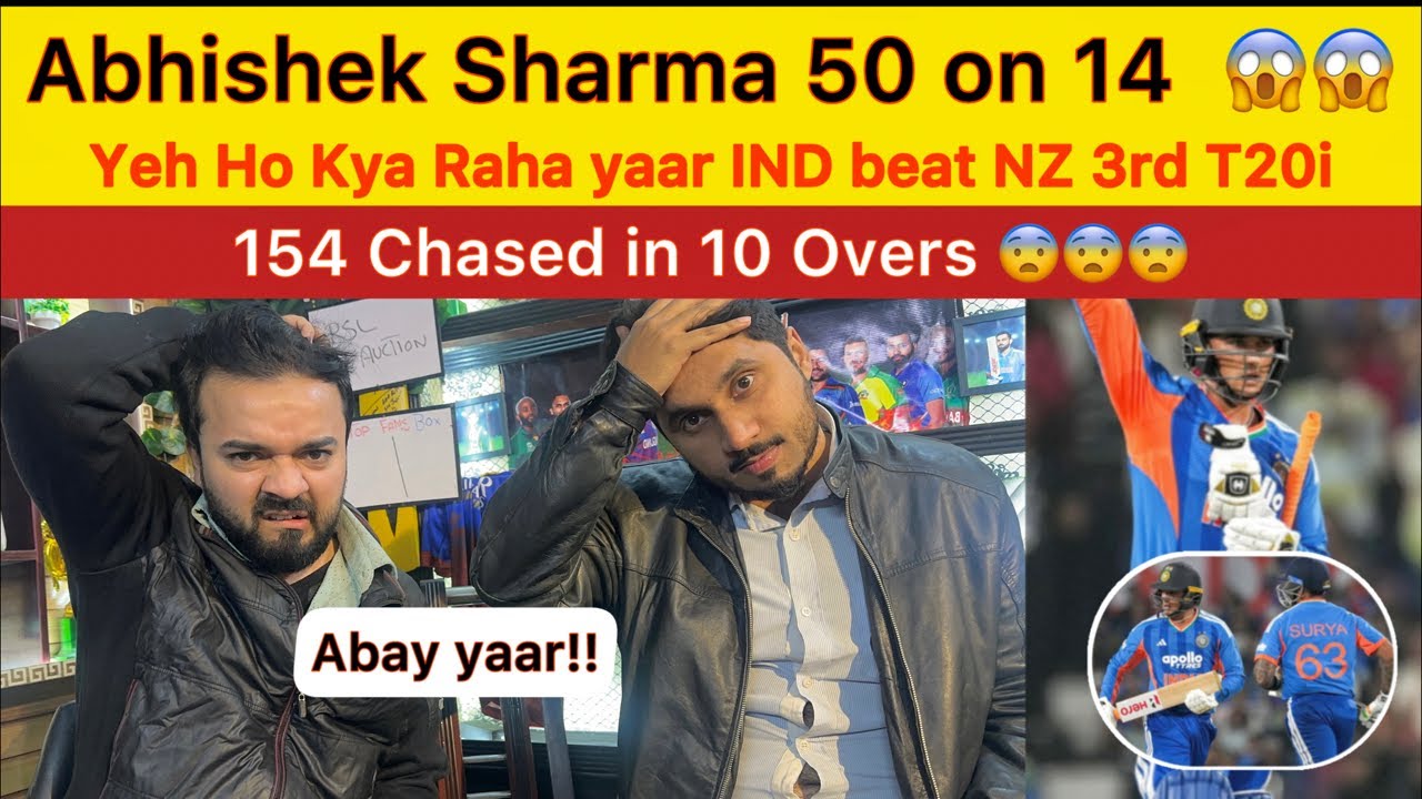 INDIA chased 154 in 10 overs OMG! Abhishek Sharma 50 on 14 balls Suryakumar 50 | IND vs NZ 3rd t20