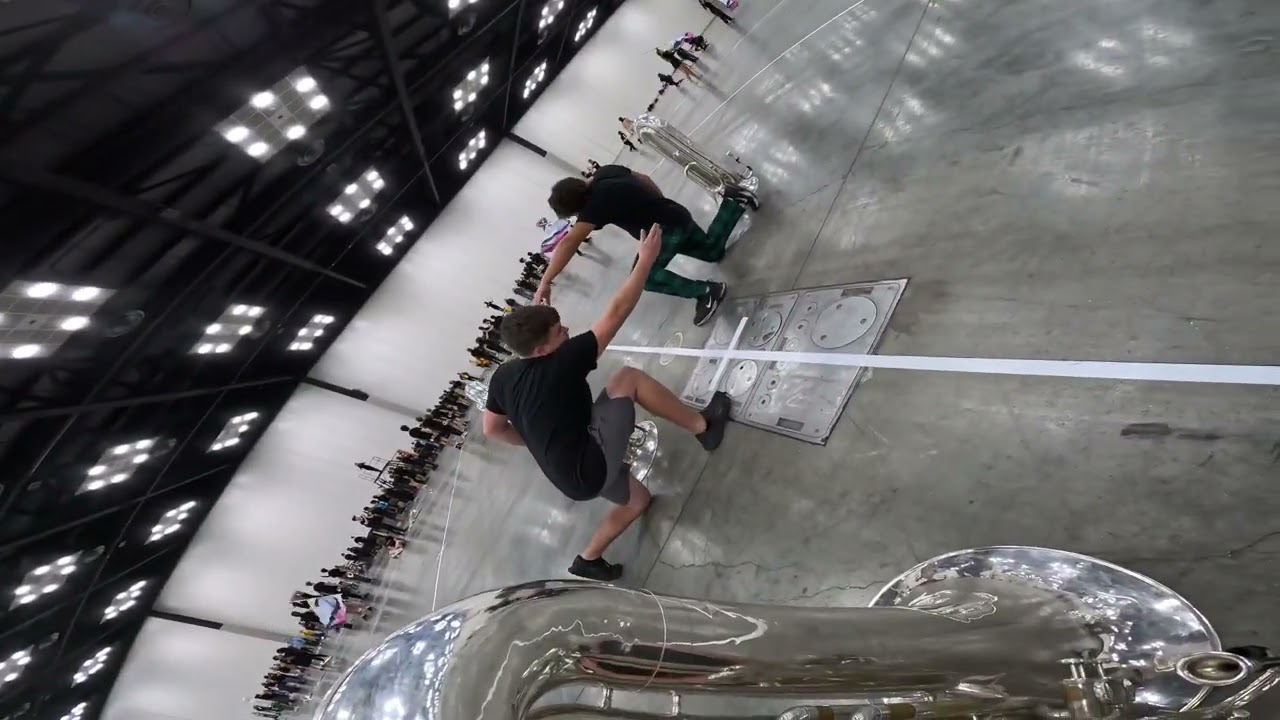 Rosemount high school marching band 2024, Grand National Warm Up Tuba headcam 
