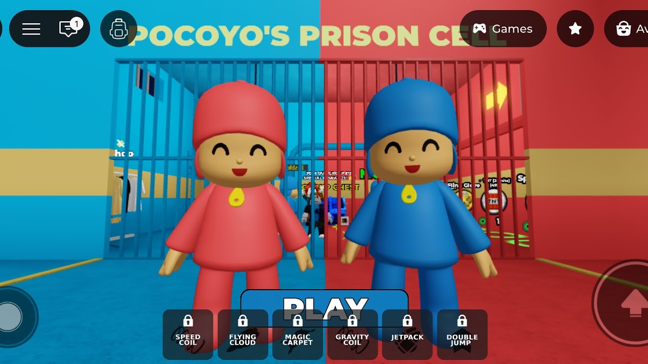 POCOYO PRISON RUN! Obby roblox! Gameplay Walkthrough No Death 4K #robloxrun #roblox 