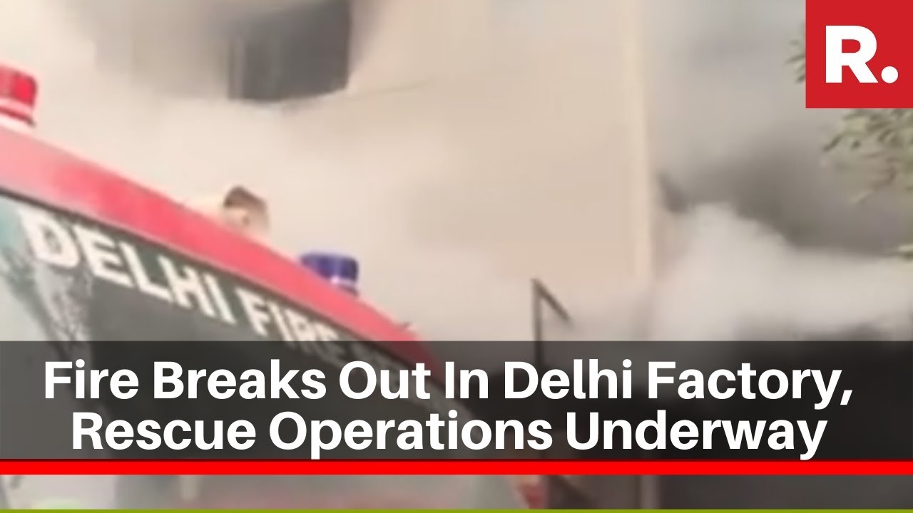 Massive Fire Breaks Out At Delhi's Narela Shoe Factory, Rescue Operations Underway
