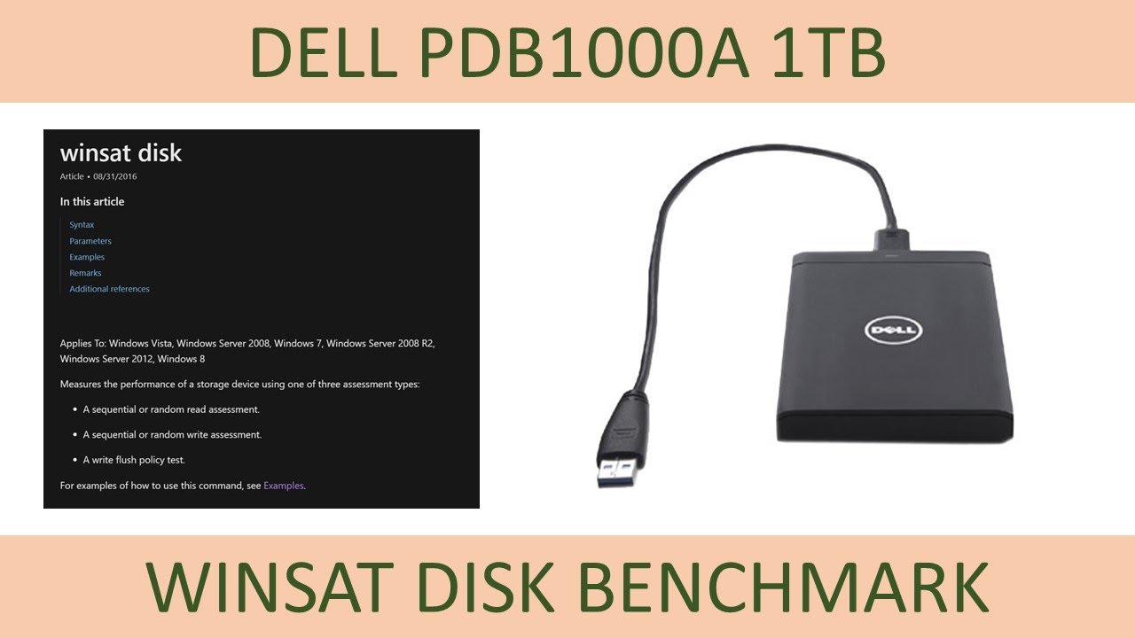 DELL PDB1000A 1TB Portable External HDD Winsat Disk Benchmark