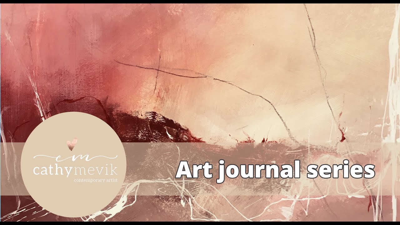 Acrylic abstract landscape tutorial with mark making