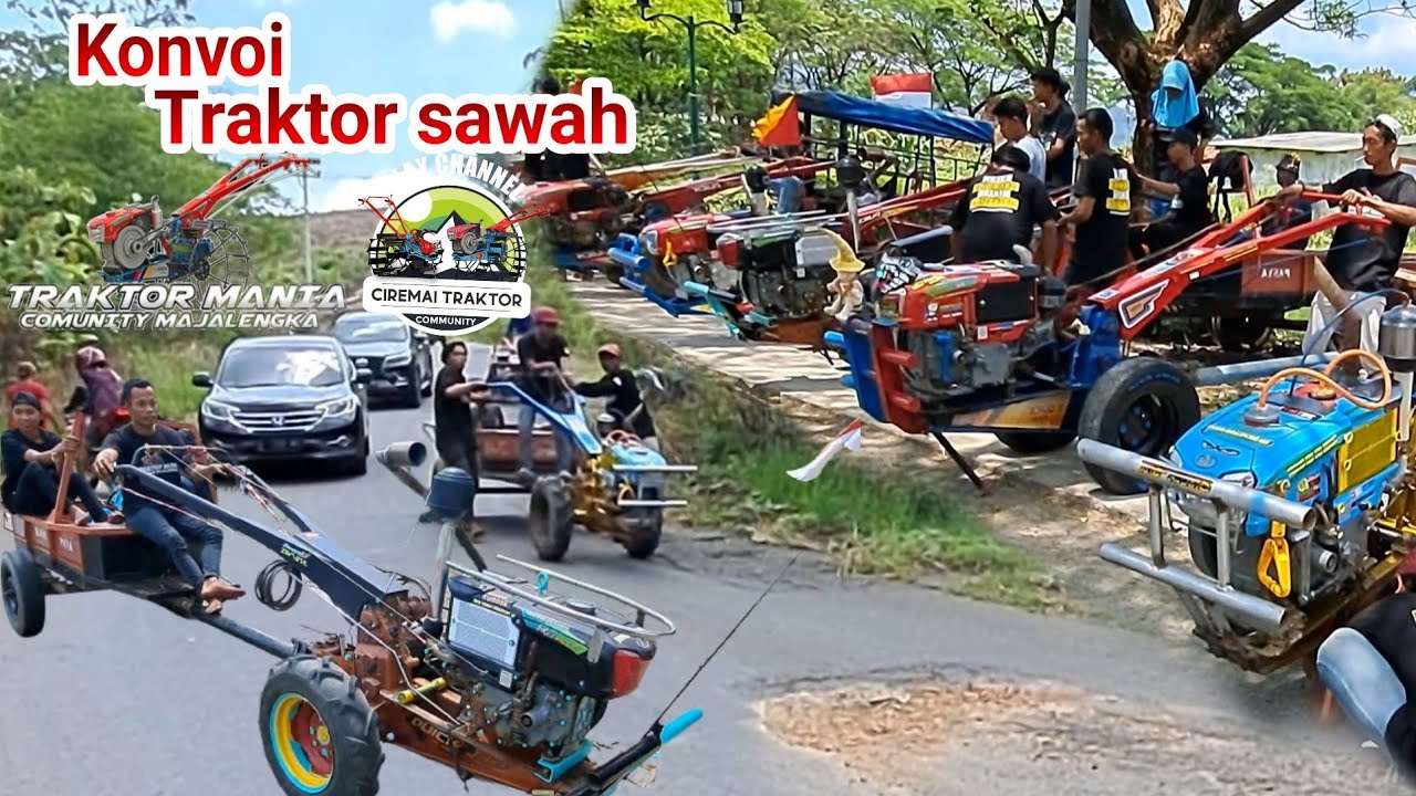 Konvoi traktor sawah !!! Kopdar traktor mania community majalengka