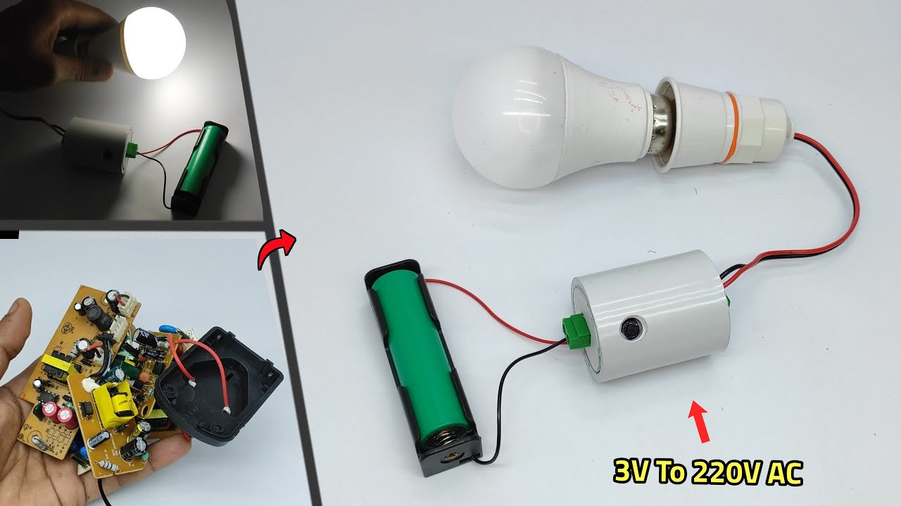 How To Make 3.7v To 220v Inverter From Old Mobile Charger