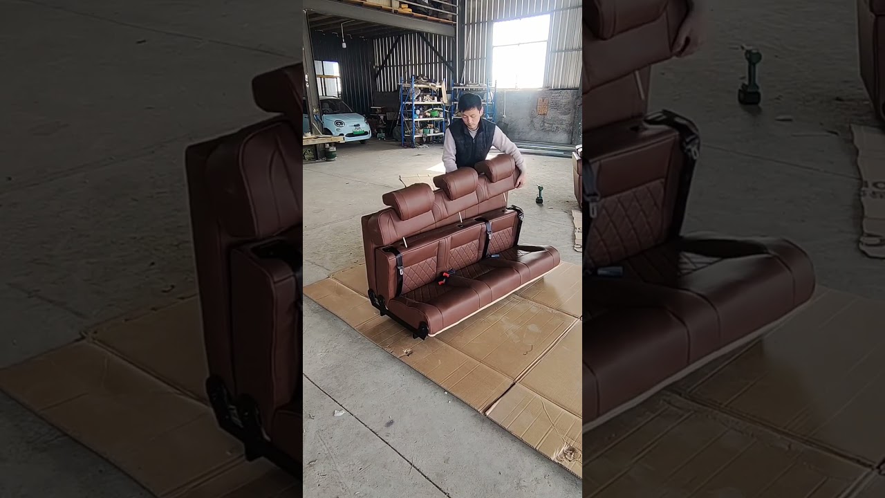 Van camper modification, Wuling Changan Jinbei Futian rear seat modified flat sofa bed backrest.