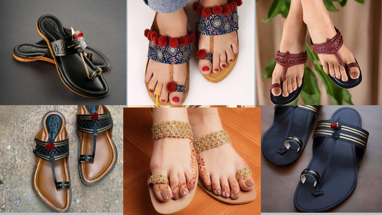 Latest Kolhapuri Flat Chappal For Ladies | Flat Ladies Chappal