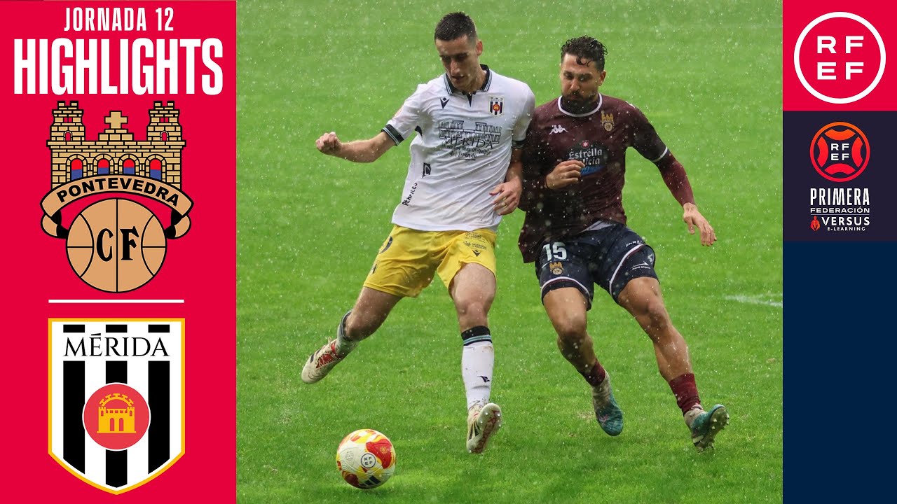 Resumen #PrimeraFederaci&oacute;n | Pontevedra CF 1-1 AD M&eacute;rida | Jornada 12 | Temporada 2025/2026