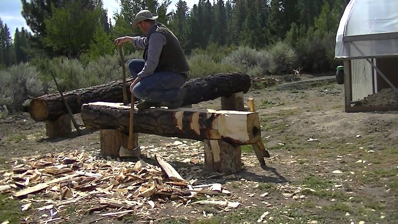 Log Hewing Class Pt 1   Campmeeting 2014   Country Living