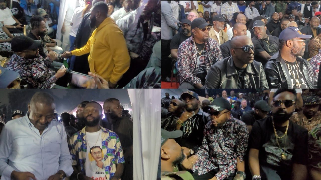PAPA JB MPIANA,WERRASON,FERRE GOLA,HÉRITIER,ADOLPHE PRÉSENT AUX OBSEQUES DE SEGUIN MIGNON