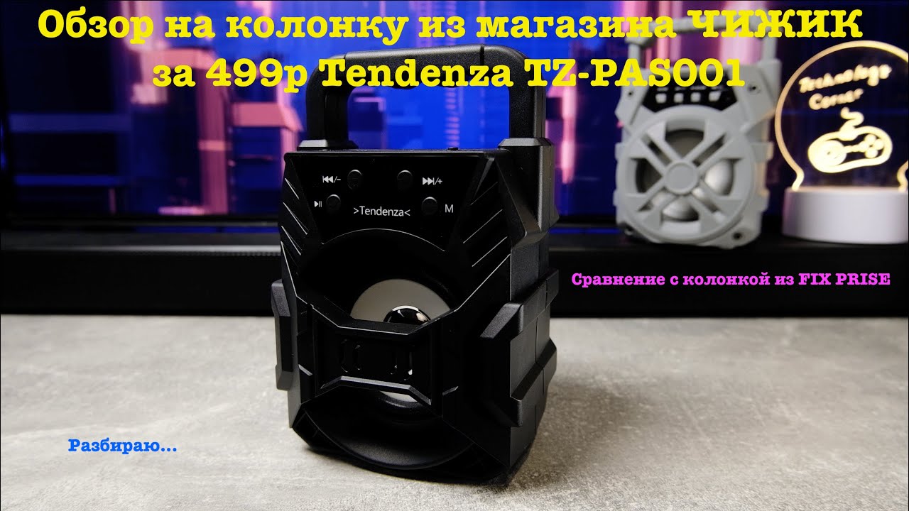 Новая колонка из Чижика. Tendenza TZ-PAS001 Обзор с разбором и сравнение с колонкой из Fix Price