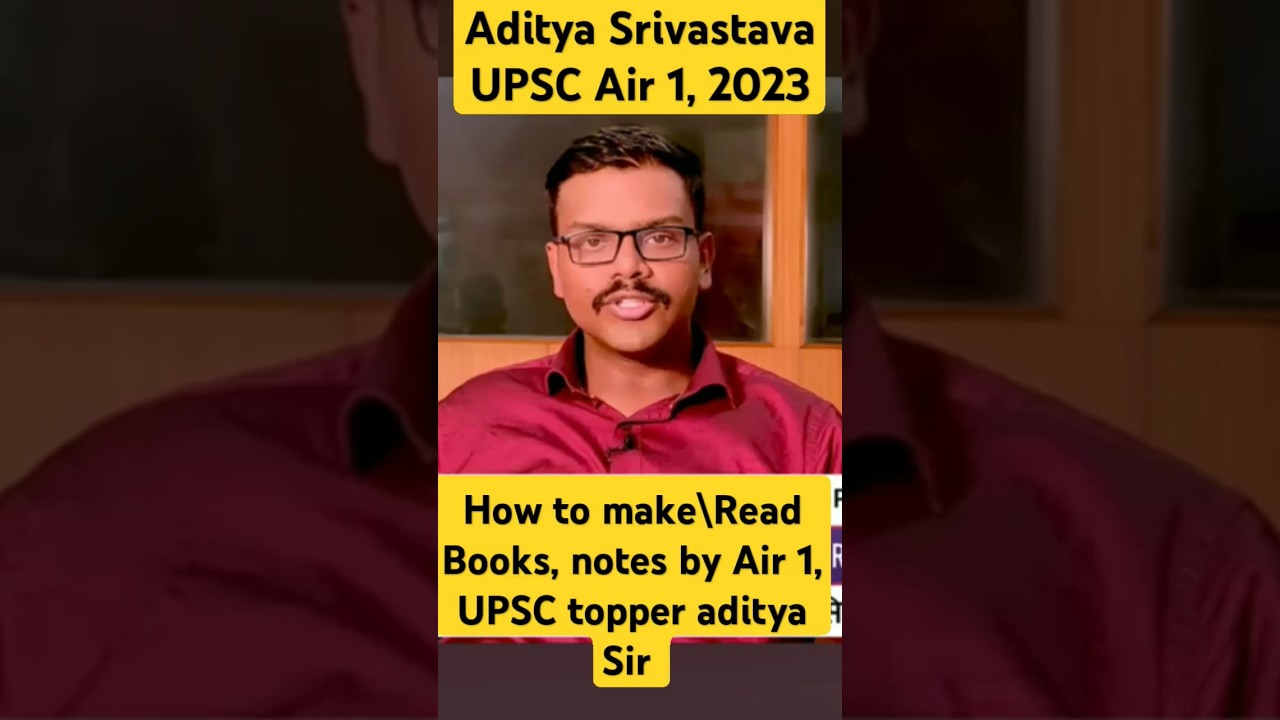 Notes, books Revision stretegy by aditya Srivastava sir Air 1 UPSC CSE 2023.... #upscaspirants #upsc