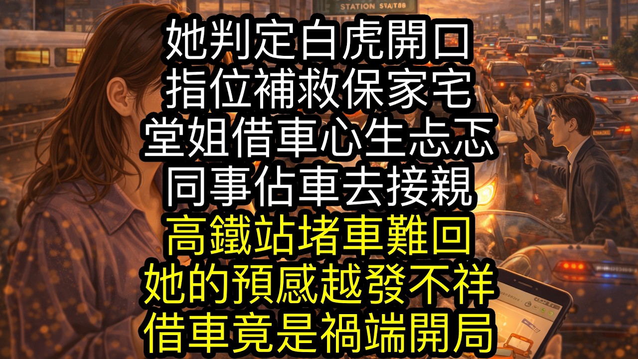 【一卦千金14】她判定白虎開回指位補救保家宅堂姐借車心生志志同事佔車去接親 高鐵站堵車難回她的預感越發不祥借車竟是禍端開局#書林小說 #重生 #爽文 #情感故事 #唯美频道