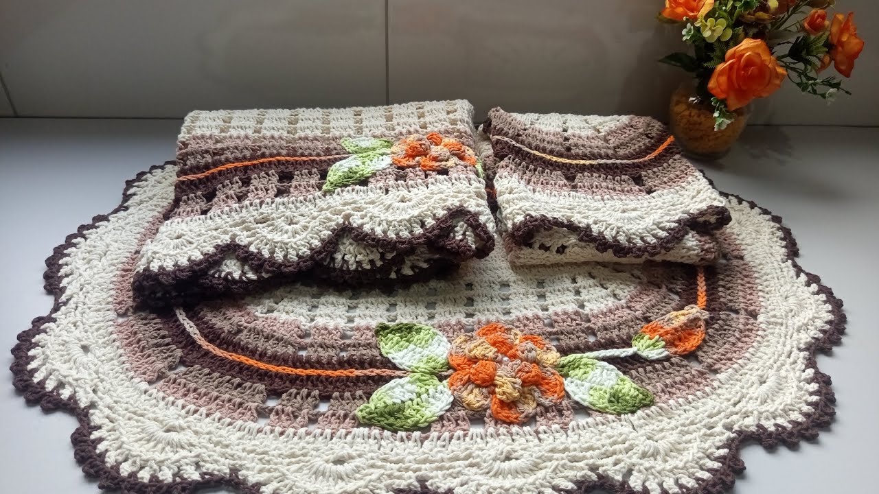 🎯 Primeira produção de 2026, Jogo de passadeira Cosmos ✅#crochet #viral 