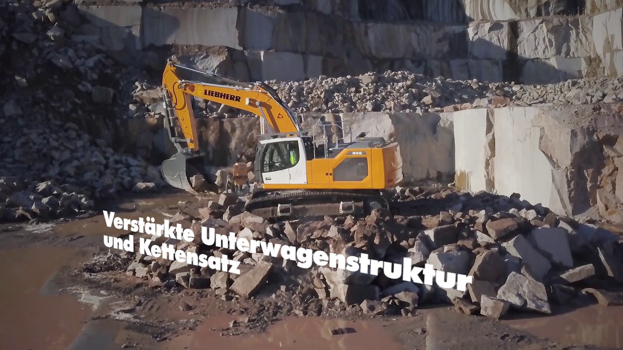 Liebherr - Der Raupenbagger R 945 im Steinbruch