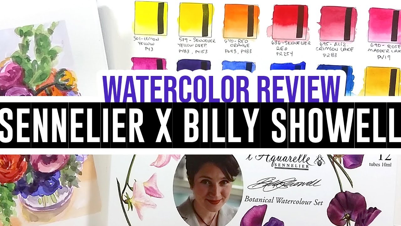 Review & demo - Sennelier x Billy Showell watercolor set