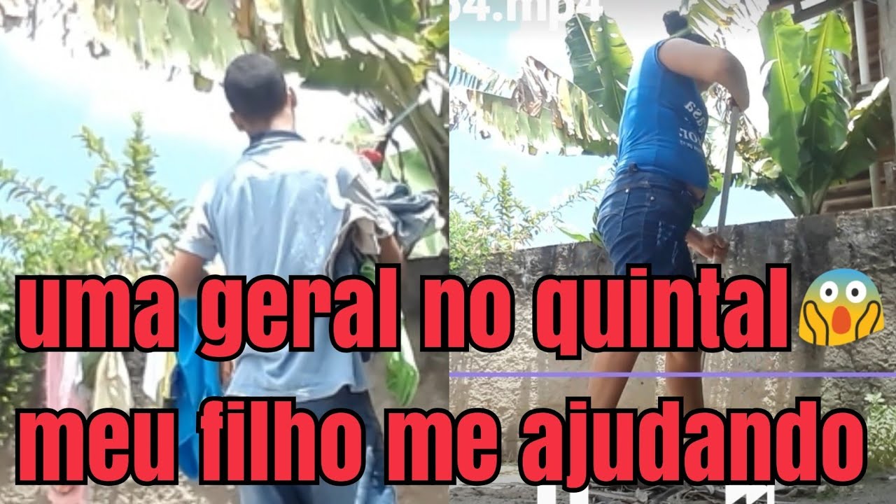 Limpei o quintal