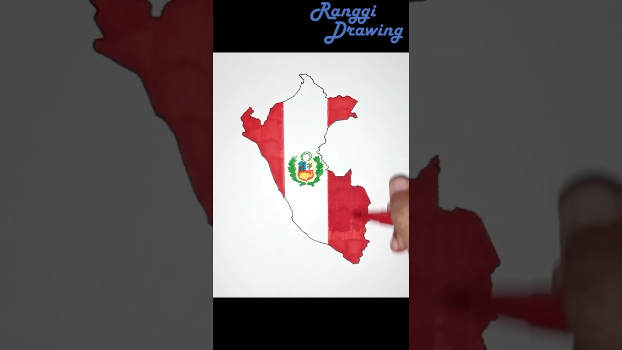 Drawing Map of Peru #Shorts