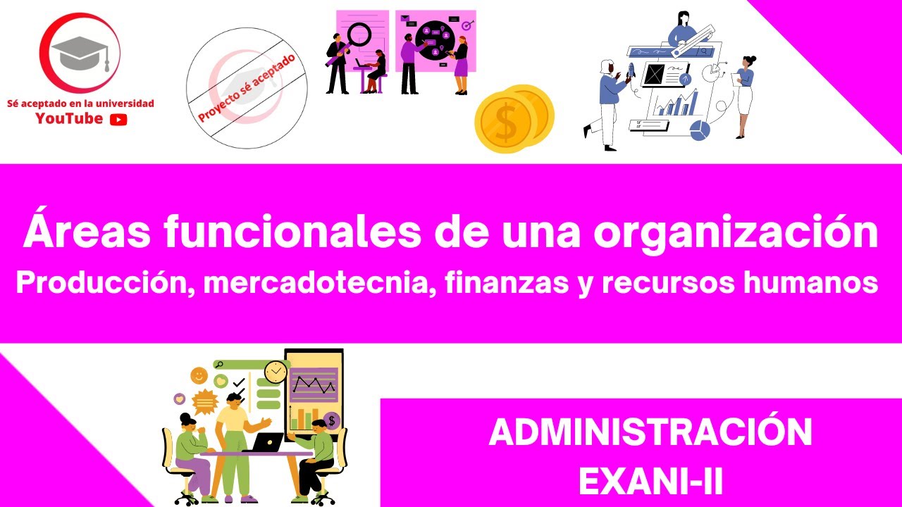 ÁREAS FUNCIONALES DE UNA ORGANIZACIÓN | ADMINISTRACIÓN | EXANI-II 2024
