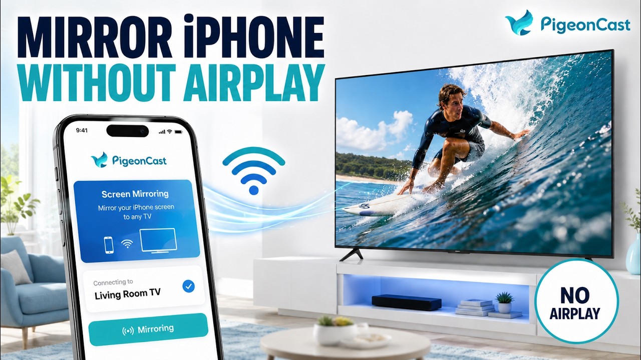 How to Screen Mirror iPhone to Any TV Without AirPlay (FREE in 2026)