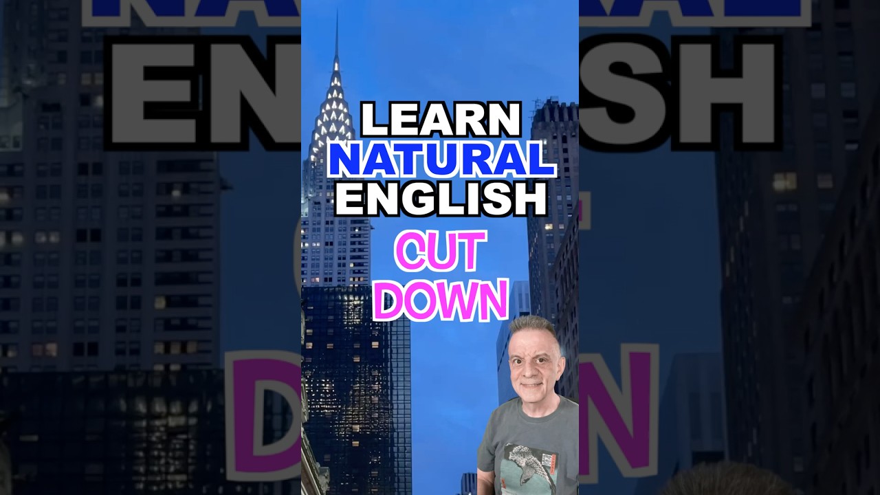 CUT DOWN ON #shorts #English #Learn English #HappyEnglish #vocabulary #英会話