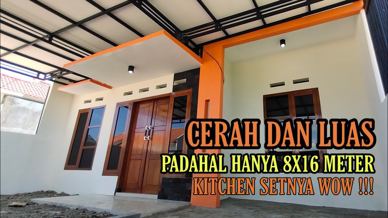 Rumah Minimalis, Tanah 8x16 Meter, 3 Kamar Tidur, Ada Kitchen Set Cantik