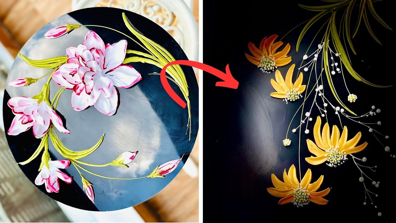 🌼 Whipped Cream Flower Piping – Make Your Cakes Bloom with Beauty/Decoration #87