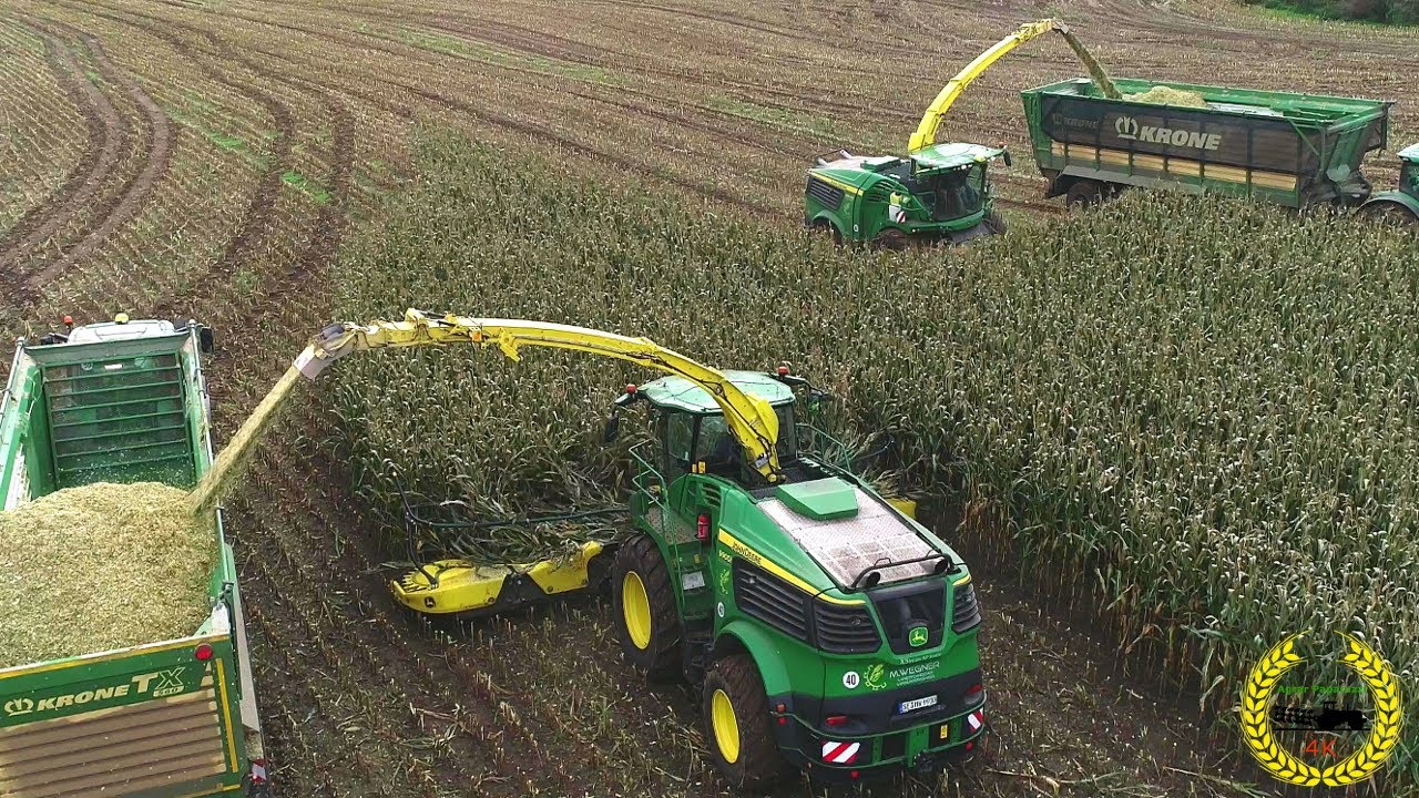 2 x John Deere 9900i / 16 Abfahrer / 36 Reihen / Maisernte 2019 XXL