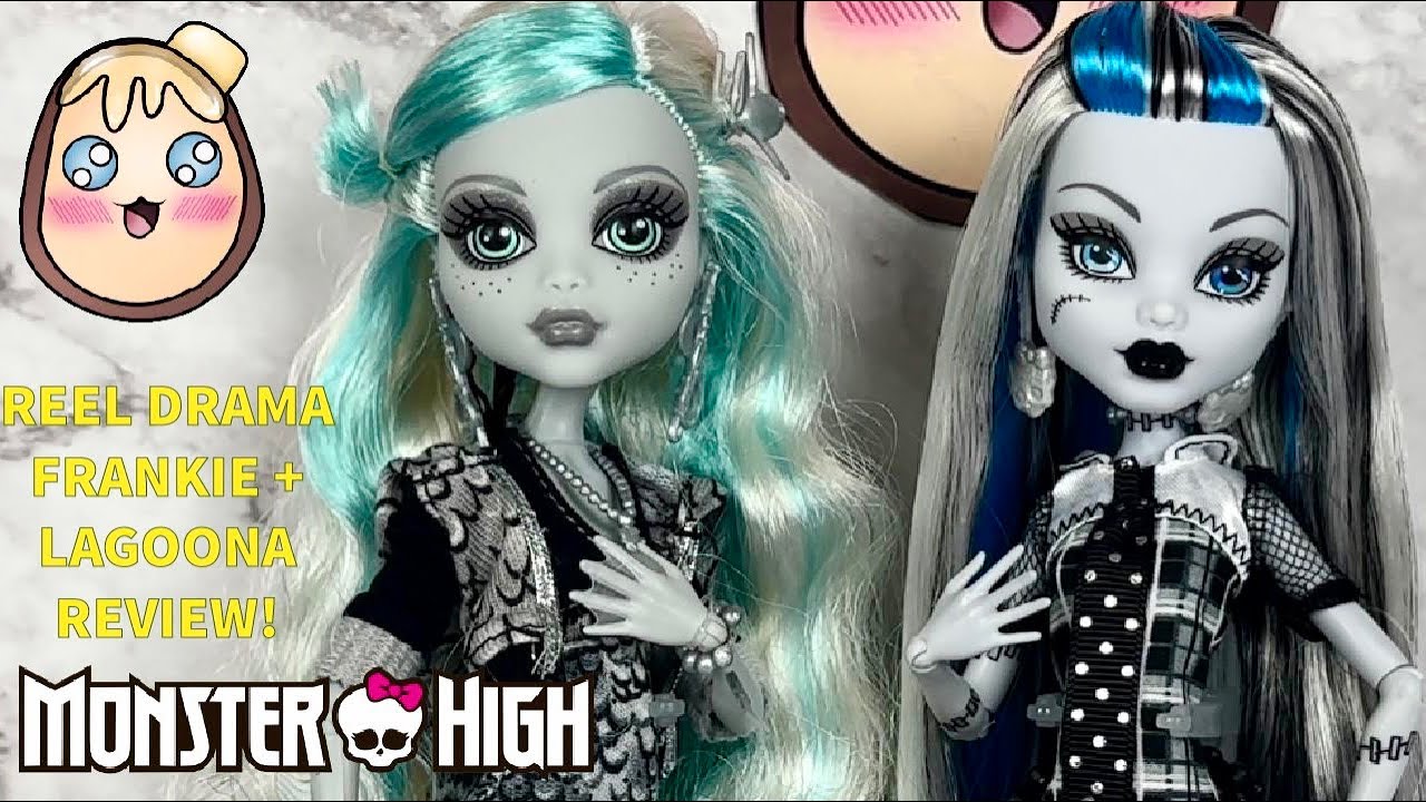 MONSTER HIGH IN BLACK AND WHITE?!? Reel Drama Frankie Stein and Lagoona Blue Dolls Unboxing + Review