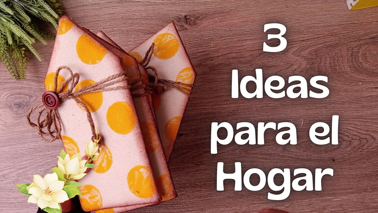 DECORAR TU HOGAR CON ESTAS 3 HERMOSAS IDEAS/MANUALIDADES CON RECICLEJA/HOME DECOR/ARTESANATO.