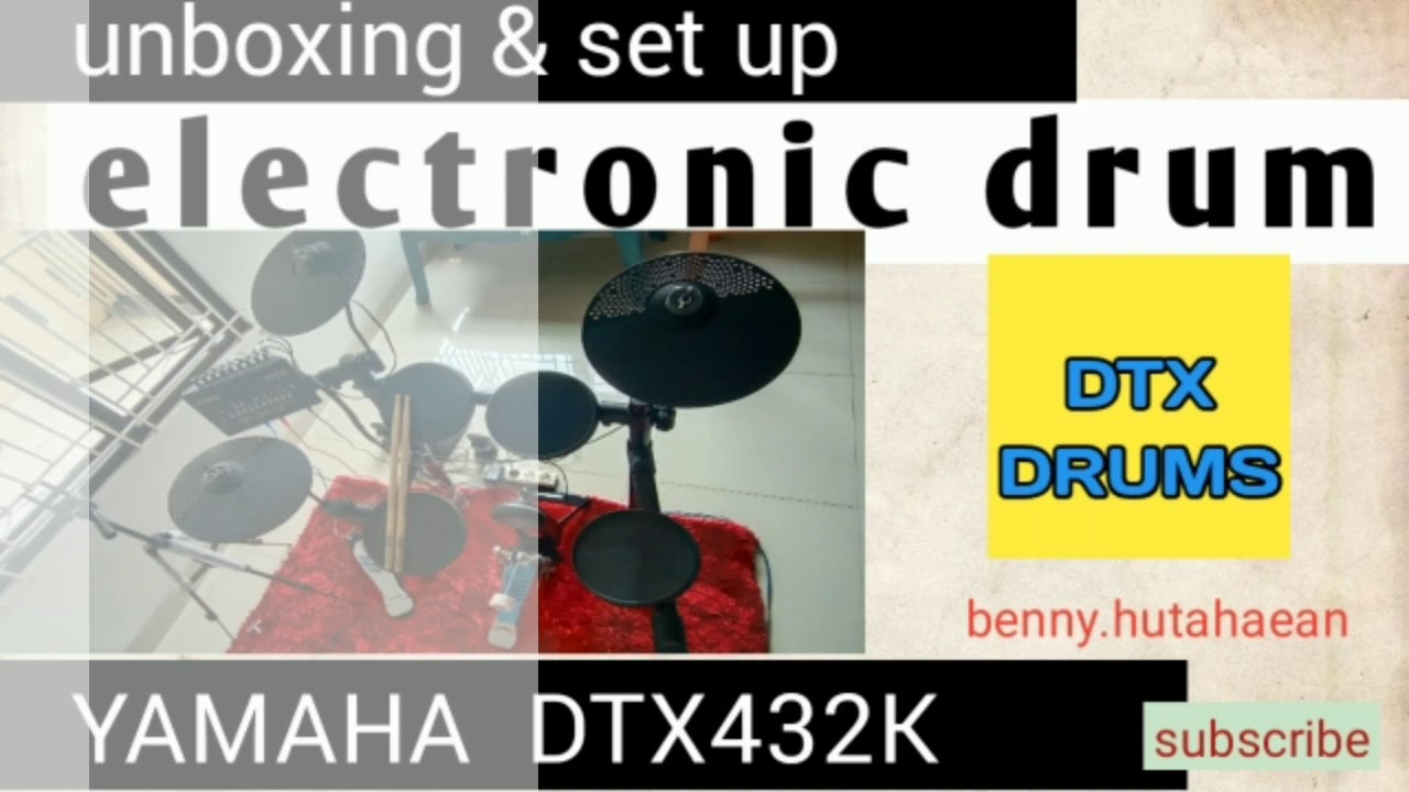 Unboxing & Set Up Drum Electric Yamaha DTX432K