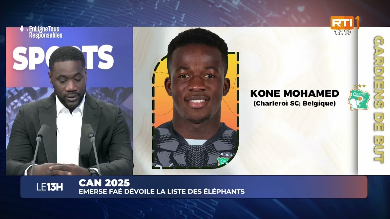 La liste de la s&eacute;lection ivoirienne pour la CAN 2025, d&eacute;voil&eacute;e par EMERSE Fa&eacute;.