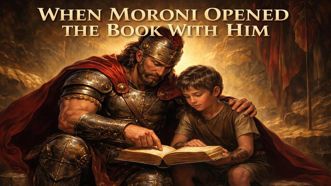 “WHEN MORONI OPENED THE BOOK WITH HIM”