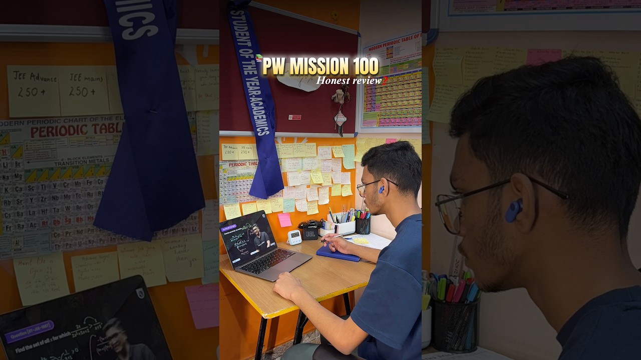 PW Mission 100 First Day 💀📚 #jee #pw #minivlog #jeemains #iit #jeeadvanced #shortsvideo #ytshorts