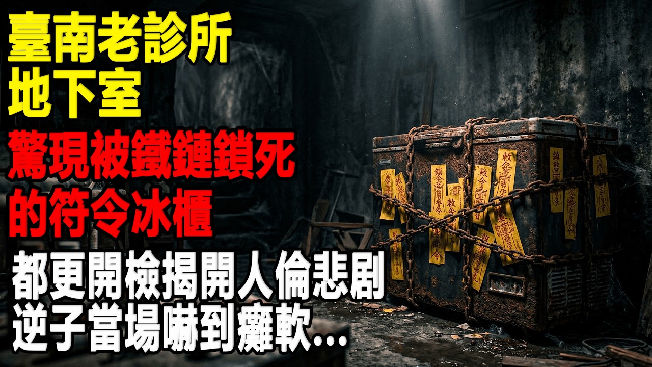 臺南老診所地下室，竟有被“符令鐵鏈”鎖死的冰櫃，逆子當場嚇到癱軟，都更開檢揭開塵封12年人倫悲劇....[往事聽古]